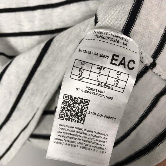 Guess striped off shoulder bell sleeve knit top - Picture 5 of 8